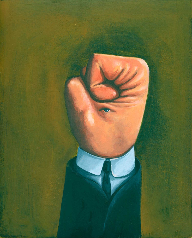 Self-portrait as hand with an eye.